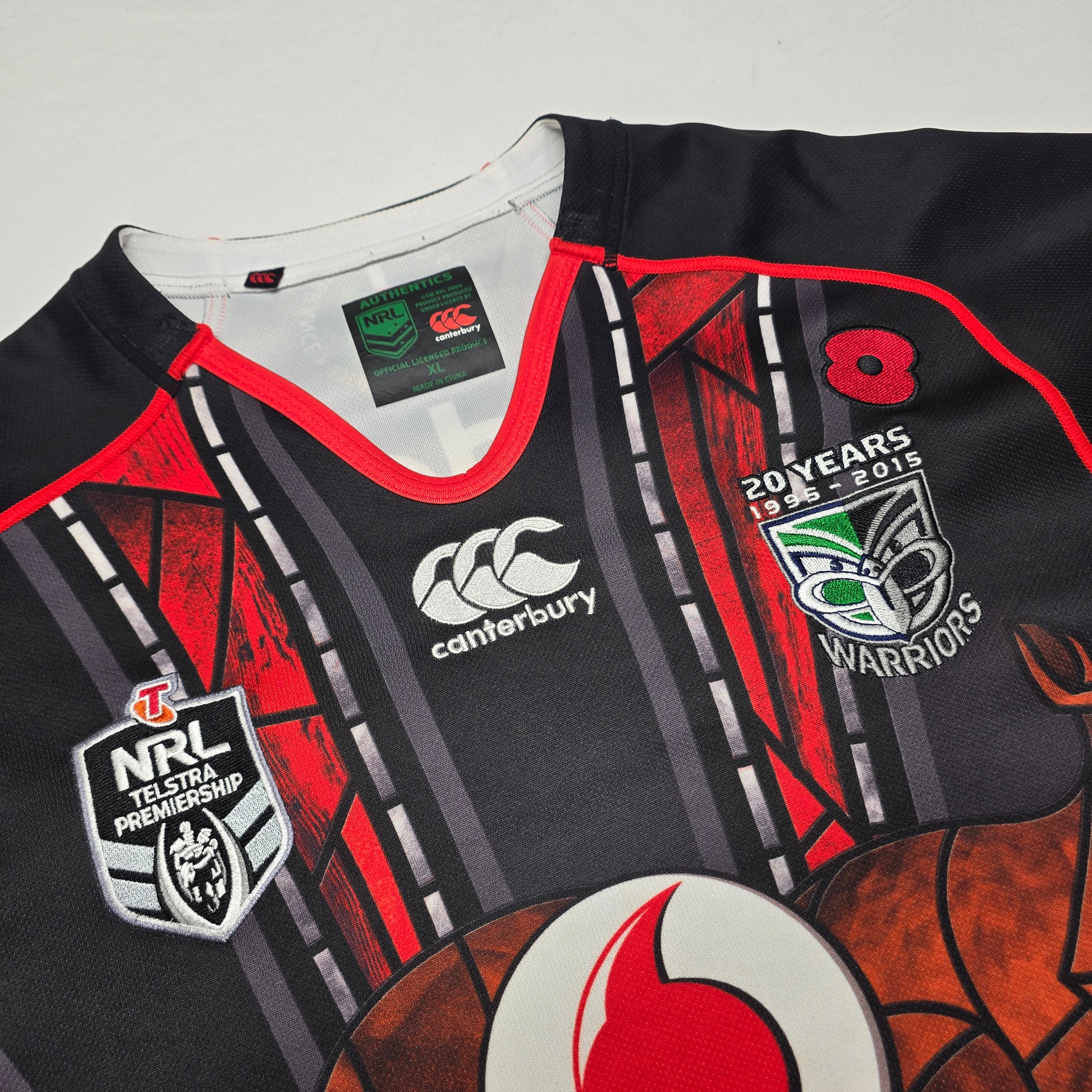 NZ Warriors 2015 ANZAC 20YRS Jersey - XL