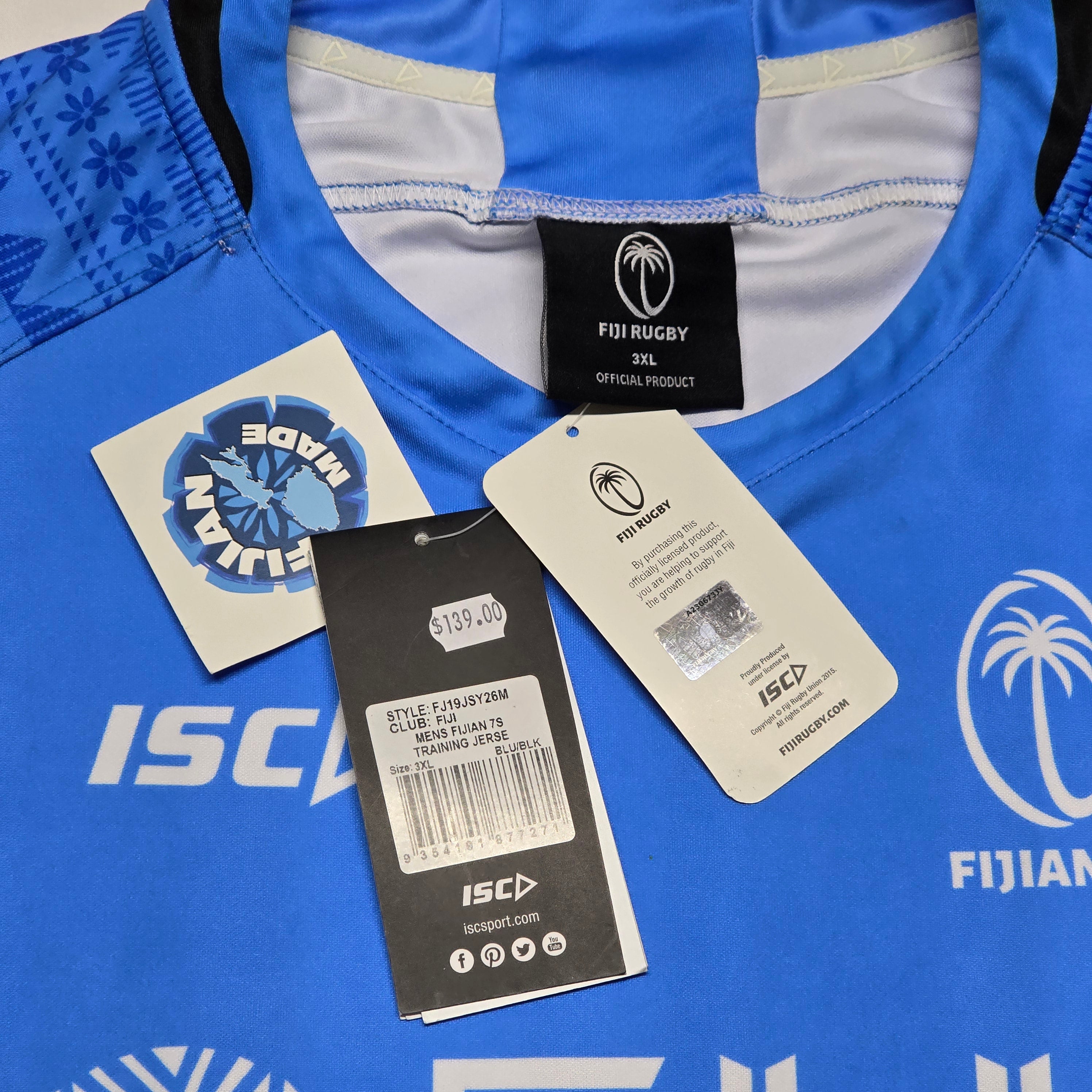 Fiji 7's Training Jersey BNWT'S - 3XL