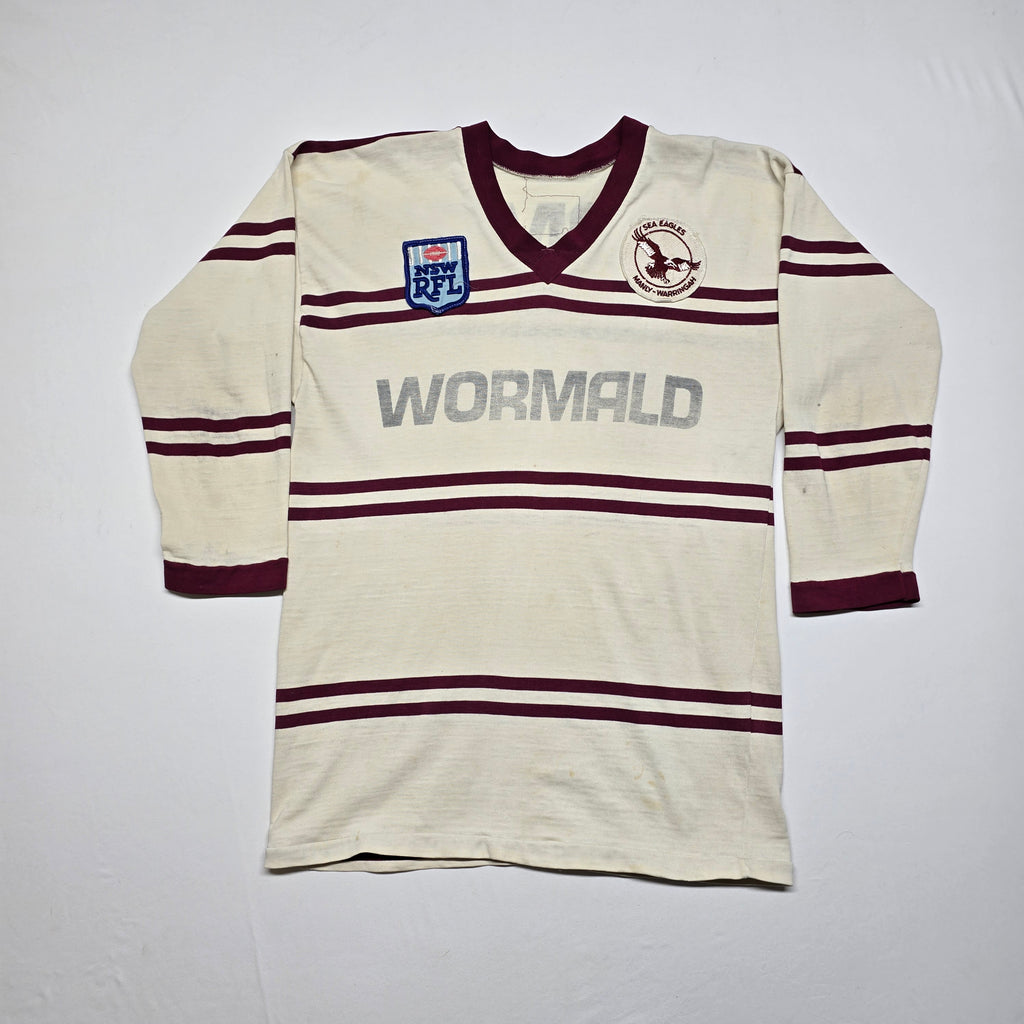 Manly Sea-Eagles Single Stitch #13 Wormald Jersey - S/M