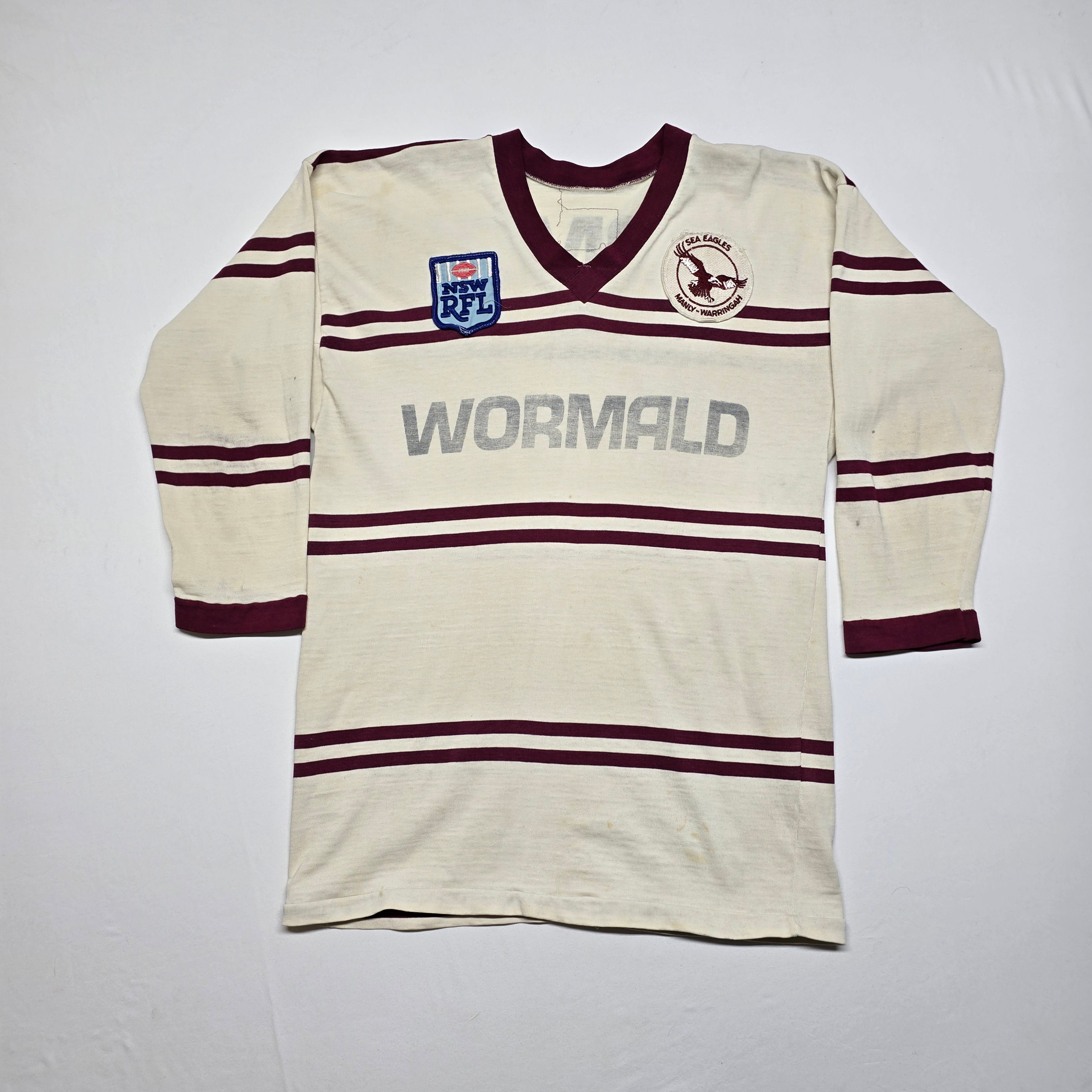 Manly Sea-Eagles Single Stitch #13 Wormald Jersey - S/M