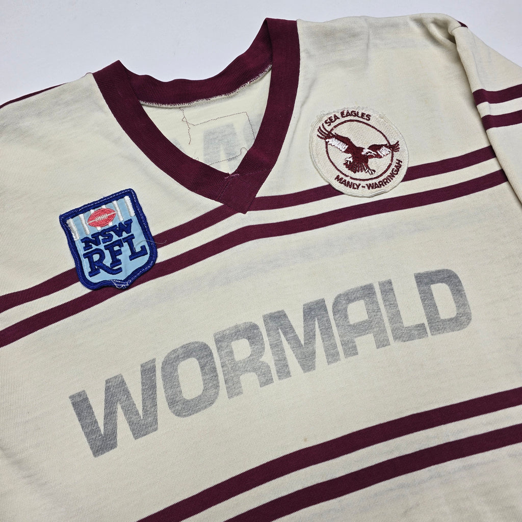 Manly Sea-Eagles Single Stitch #13 Wormald Jersey - S/M