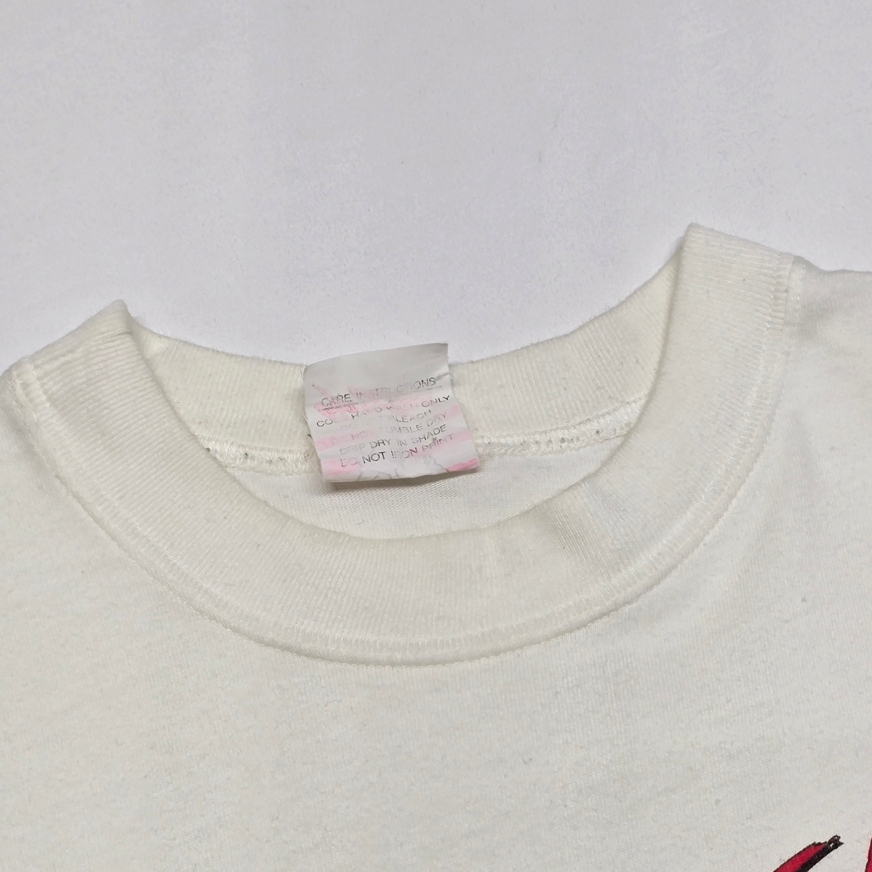 Vintage "Shark Attack" Single Stich T-shirt - Small (Labeled "Large")