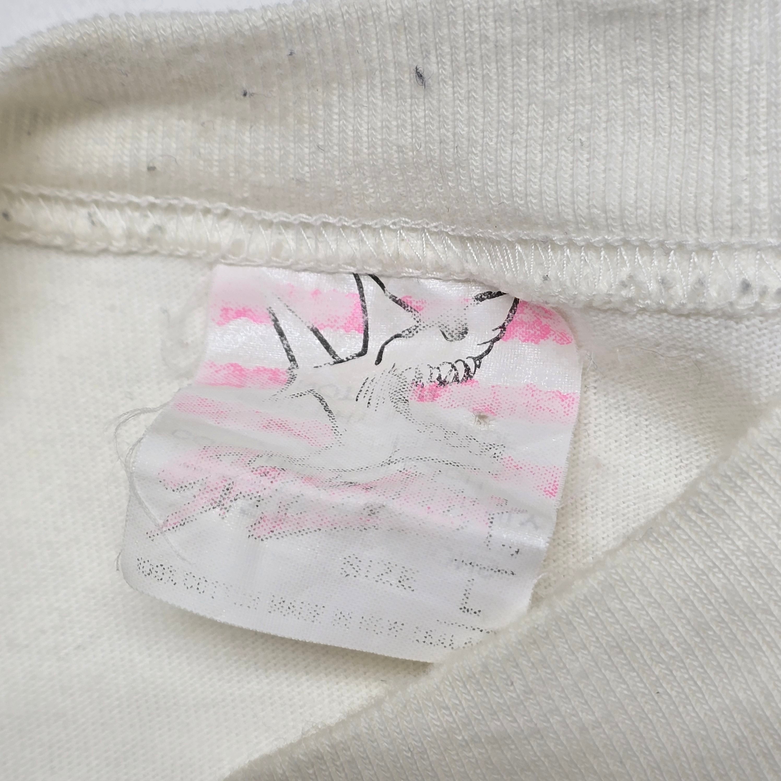 Vintage "Shark Attack" Single Stich T-shirt - Small (Labeled "Large")