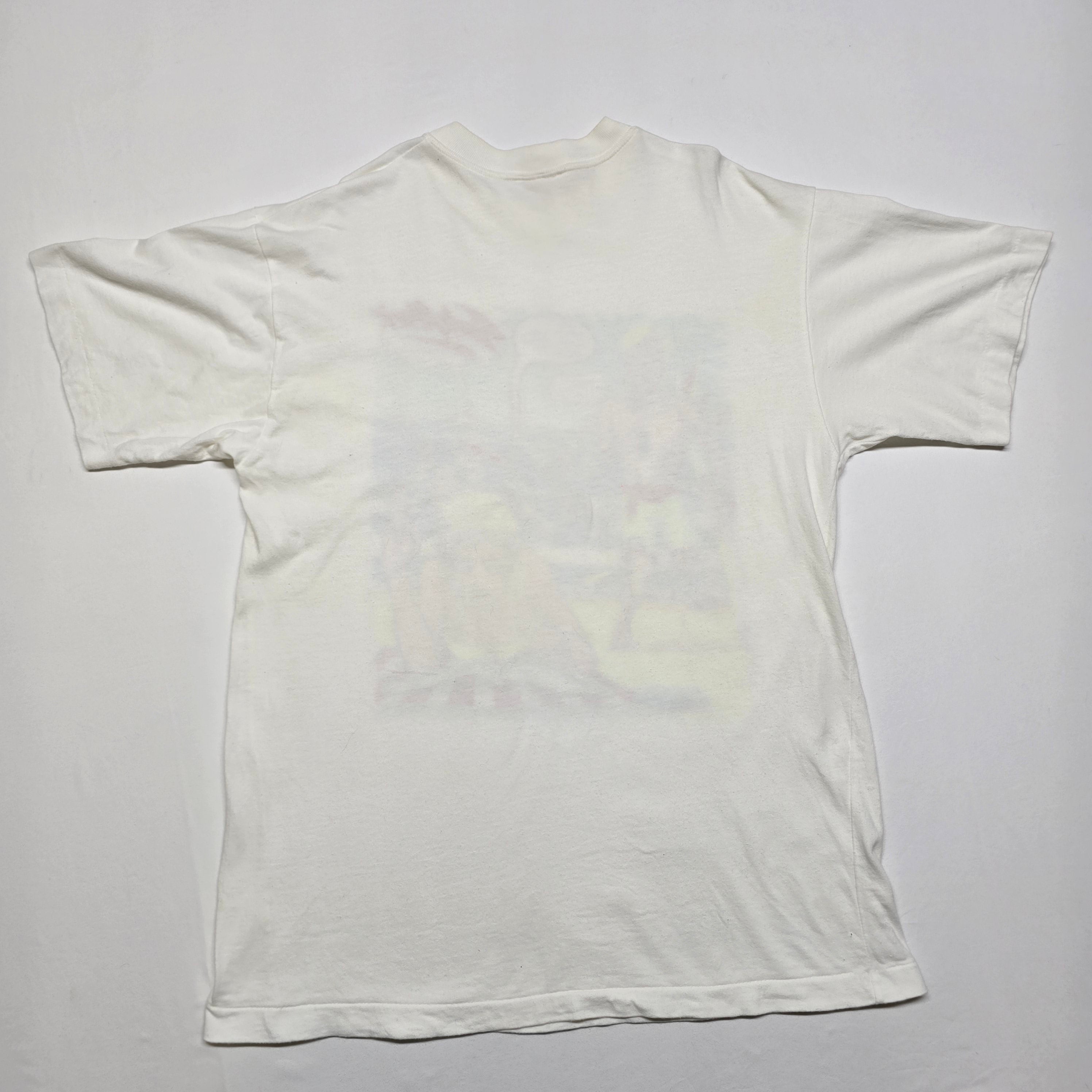 Vintage "Shark Attack" Single Stich T-shirt - Small (Labeled "Large")