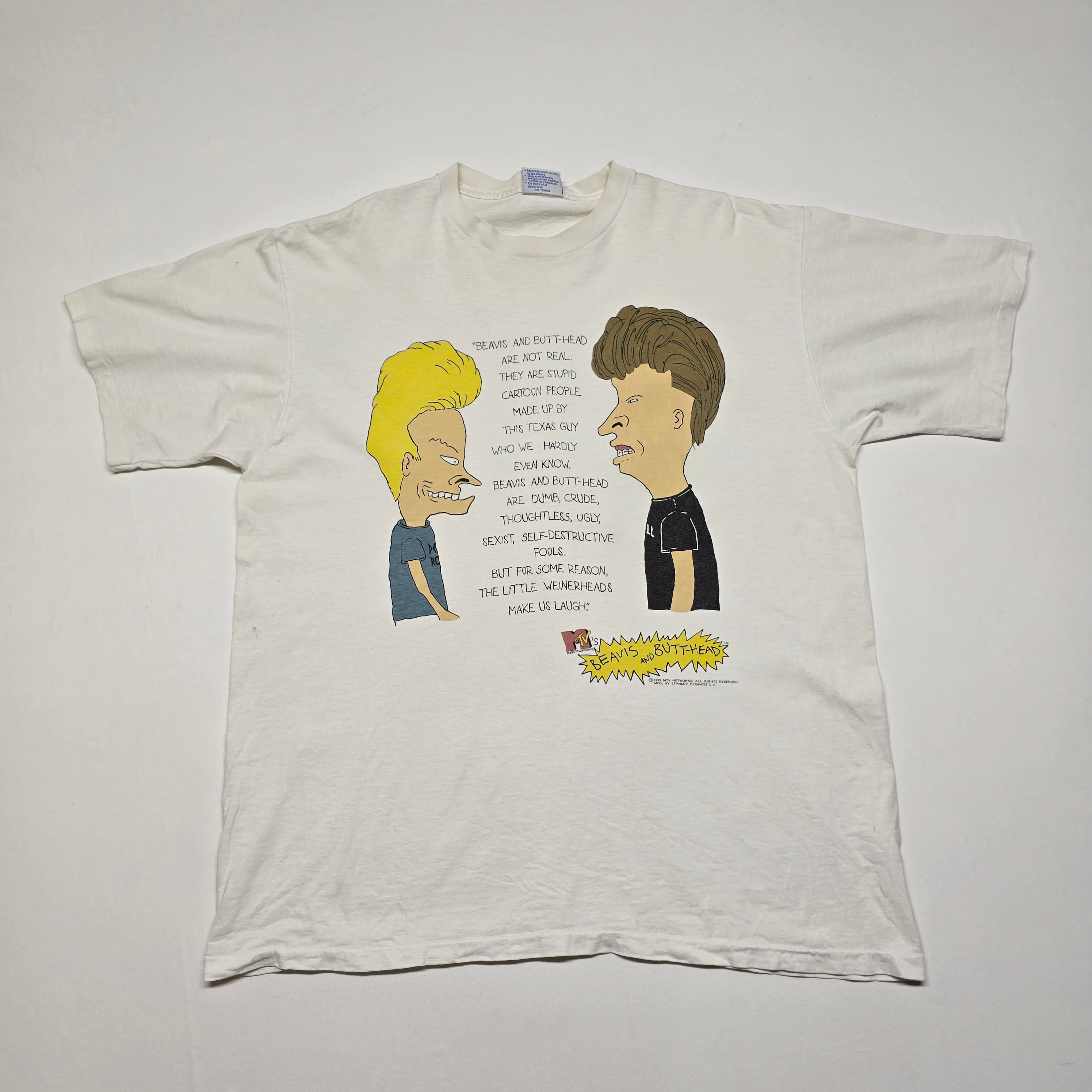 Vintage Beavis & Butt-head 1993 Single Stitch T-shirt - XL
