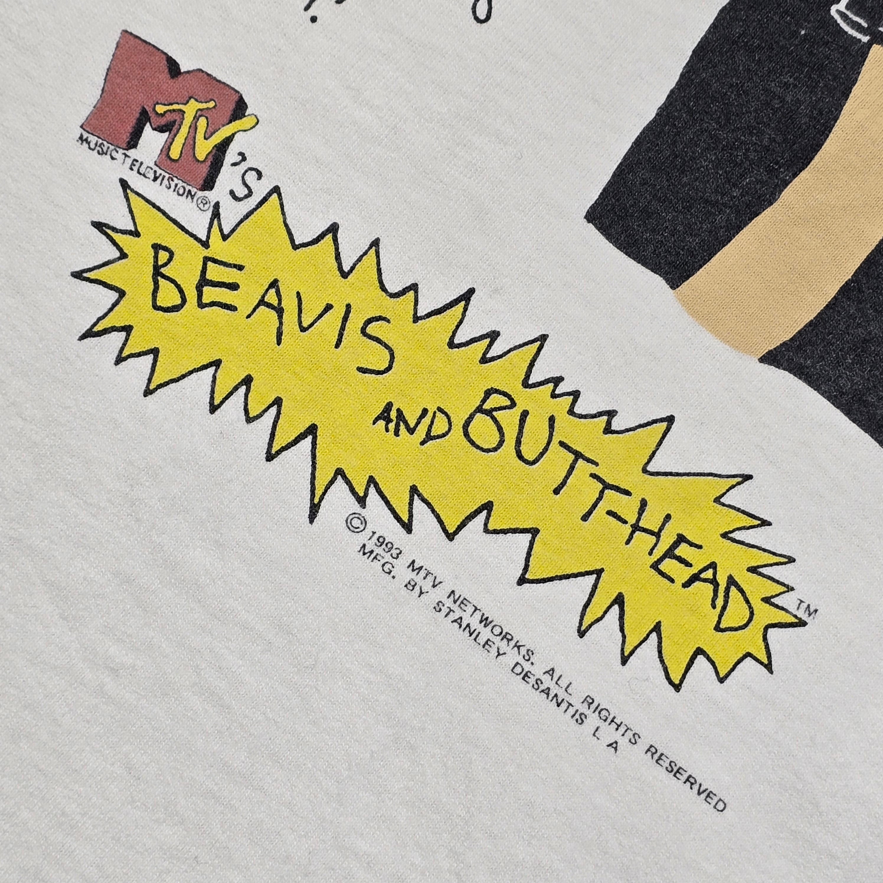 Vintage Beavis & Butt-head 1993 Single Stitch T-shirt - XL