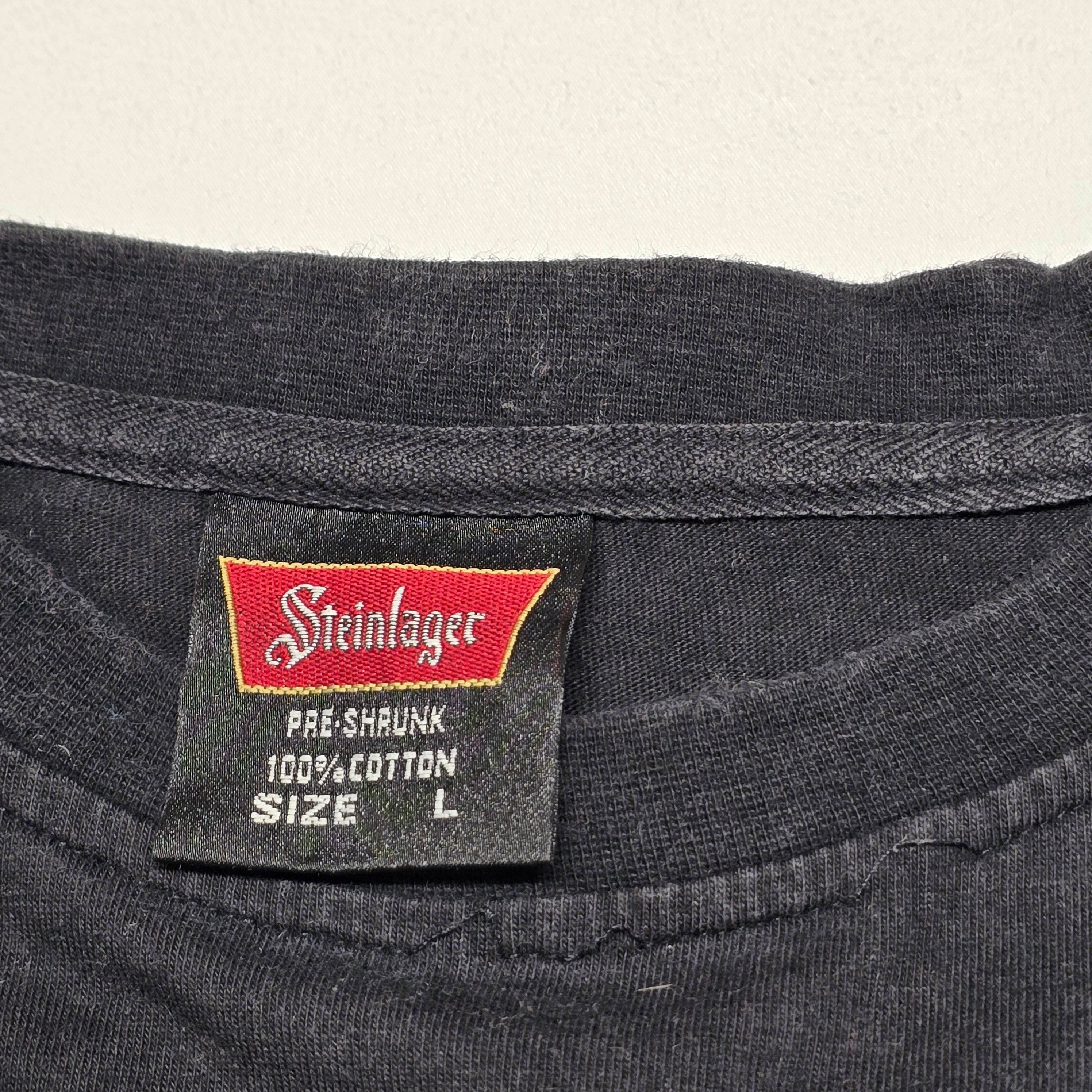 Vintage Steinlager "BLACK" T-shirt - Large