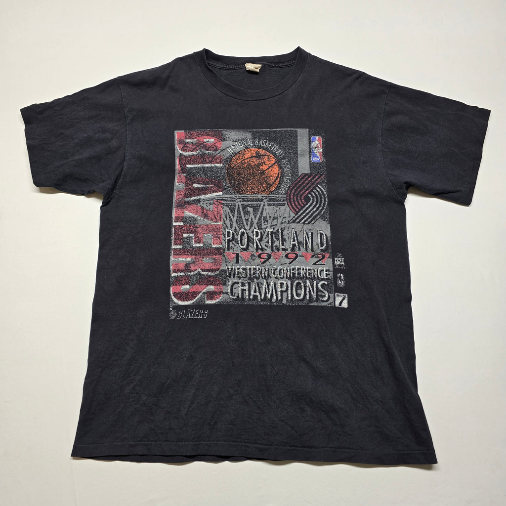 Vintage 1992 Single Stitch TrailBlazers Cahmpions T-shirt - XL