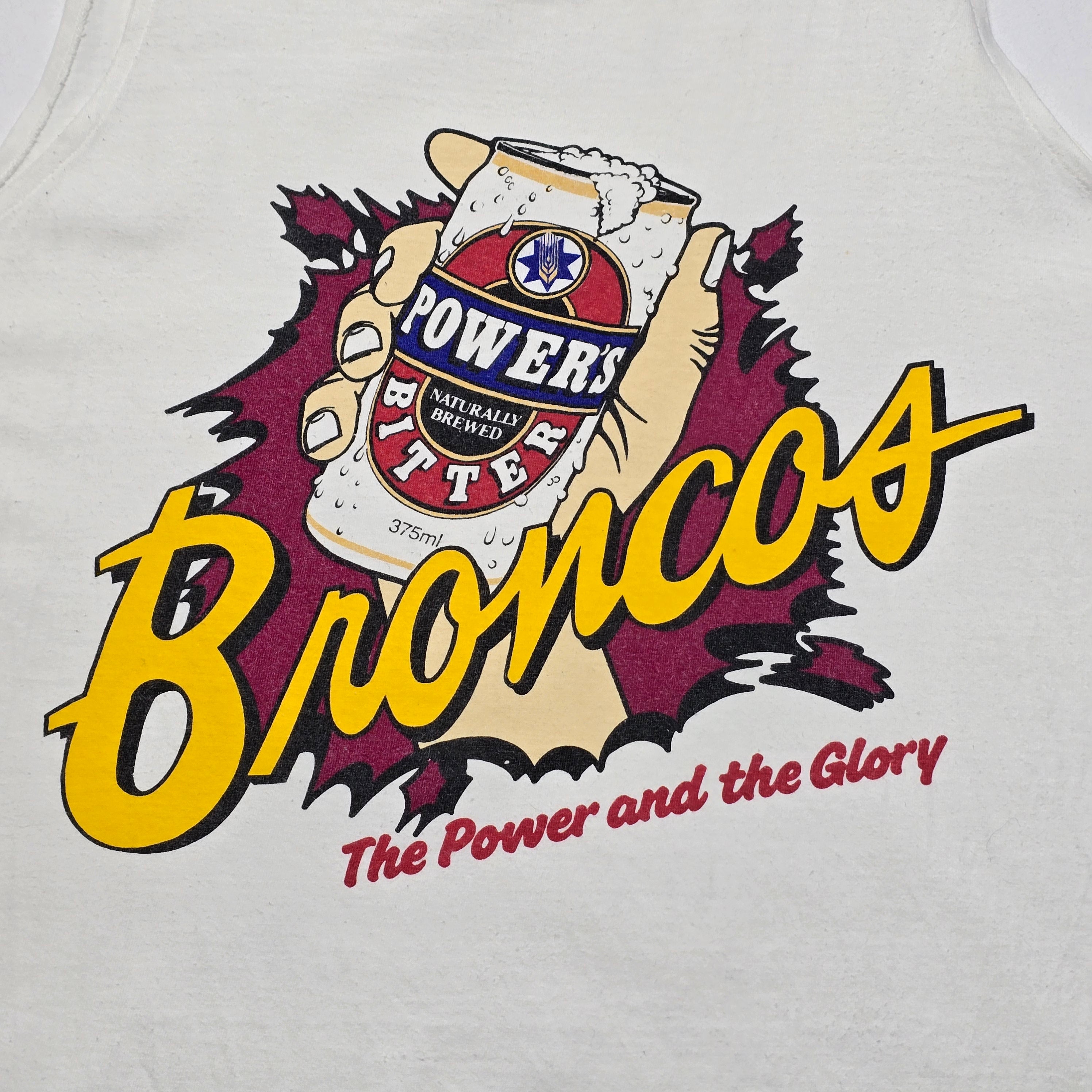Broncos + Power's Bitter Single Stitch Singlet - 2XL