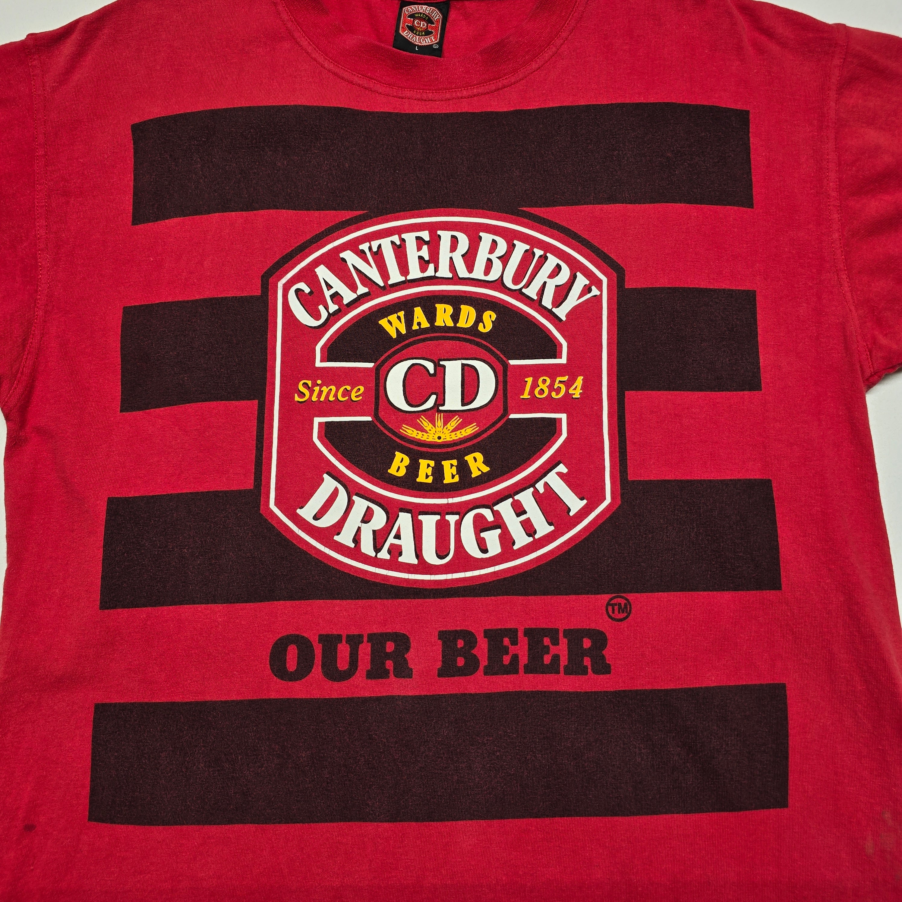 Vintage Canterbury Draught T-shirt - Large