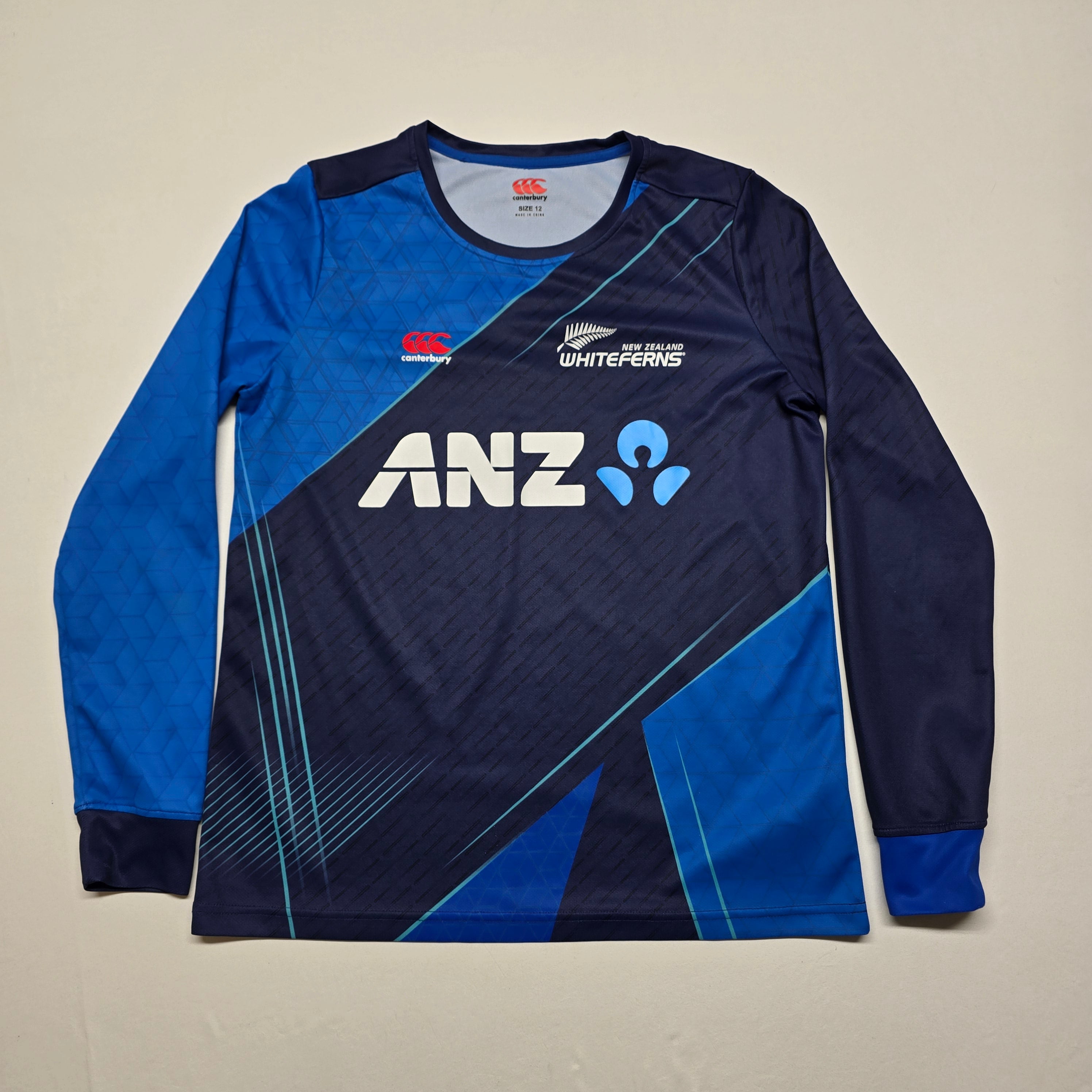 NZ White Ferns Long Sleeve Training Top - Womens 12