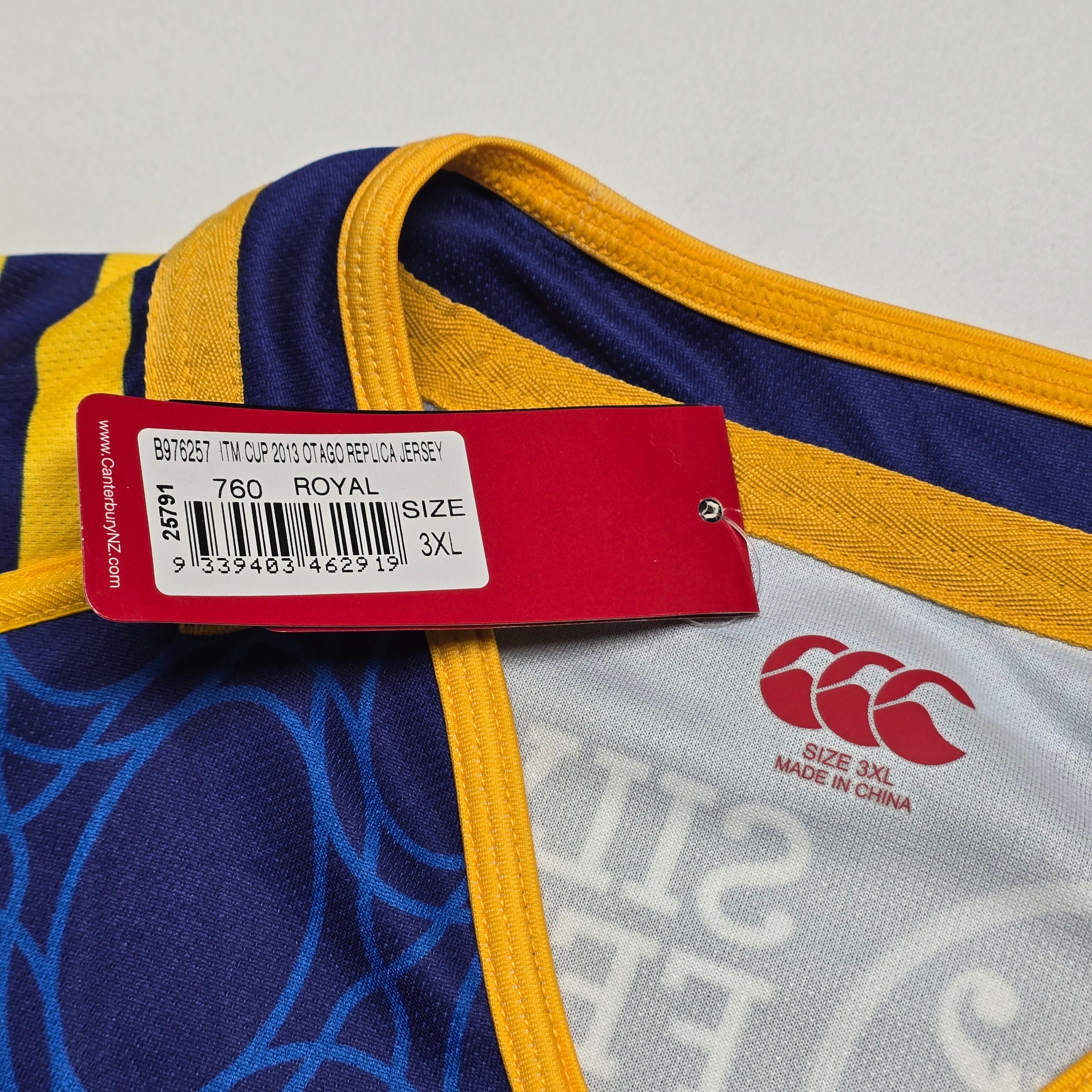 Otago 2013 Home Jersey (BNWT'S) - 3XL