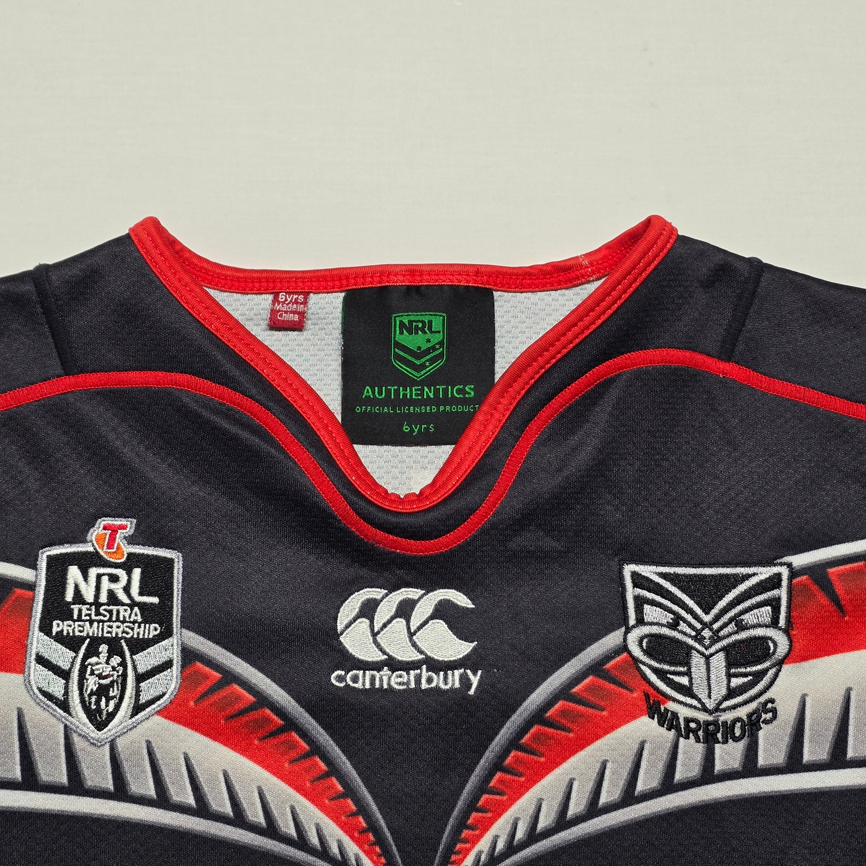 NZ Warriors 2016 Home Jersey - 6YRS