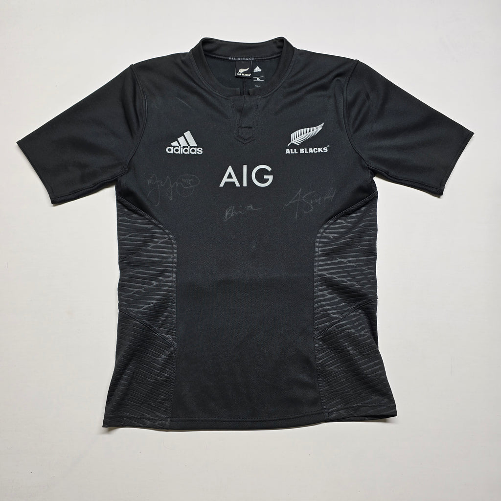 All Blacks 2015/16 Home Performance Jersey (Signed) - XL