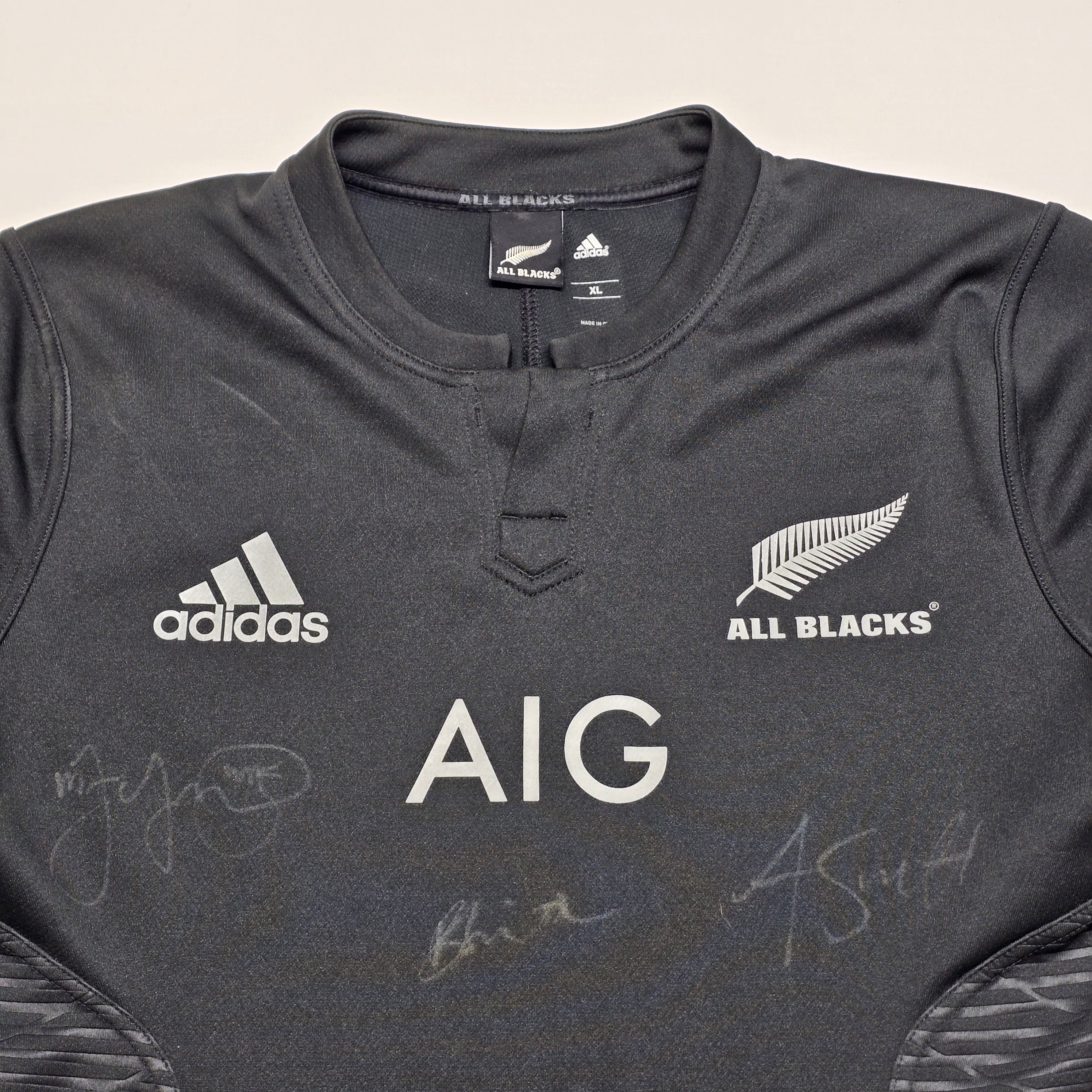 All Blacks 2015/16 Home Performance Jersey (Signed) - XL