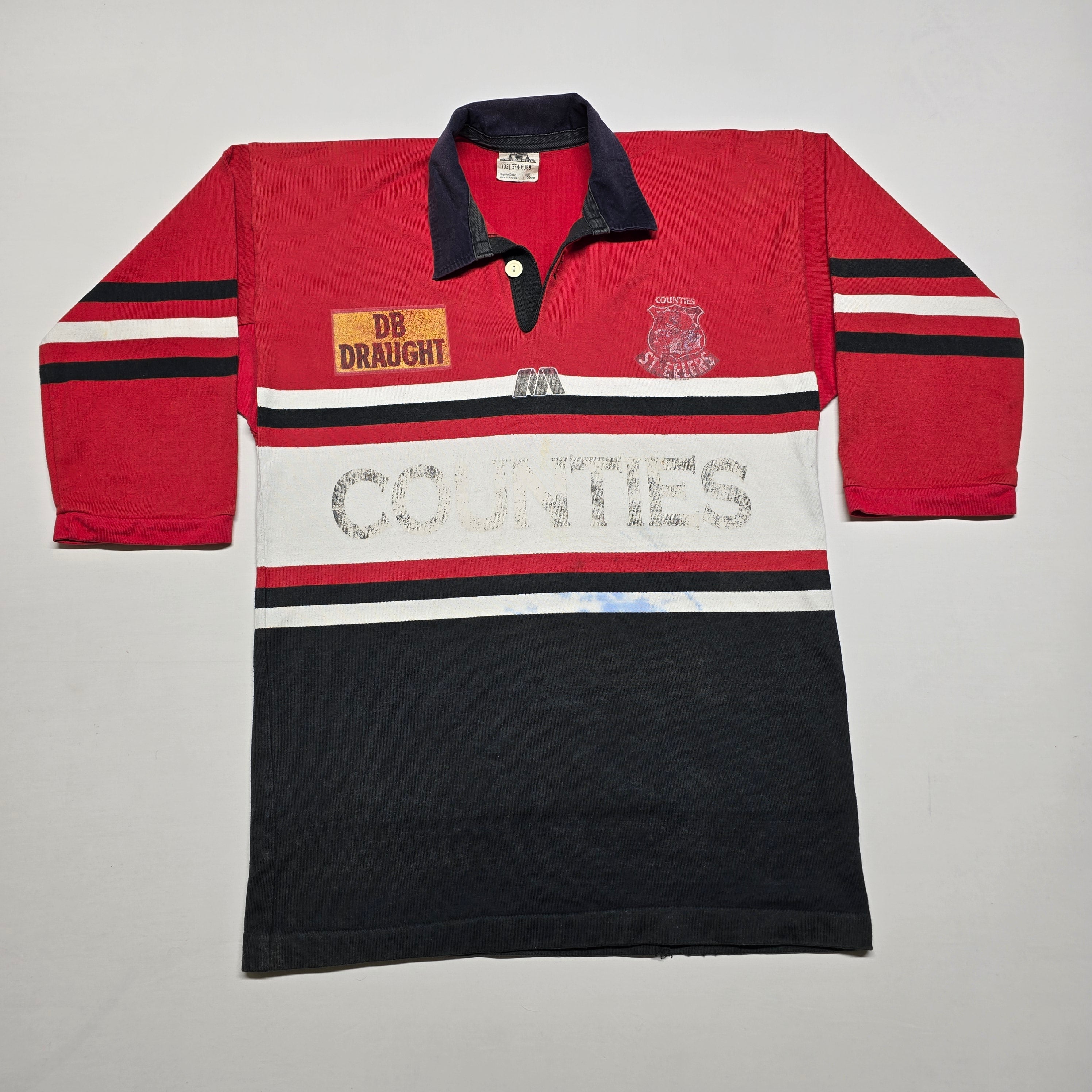 Counties Steelers 1994/95 Rugby Jersey - 105cm(Small)