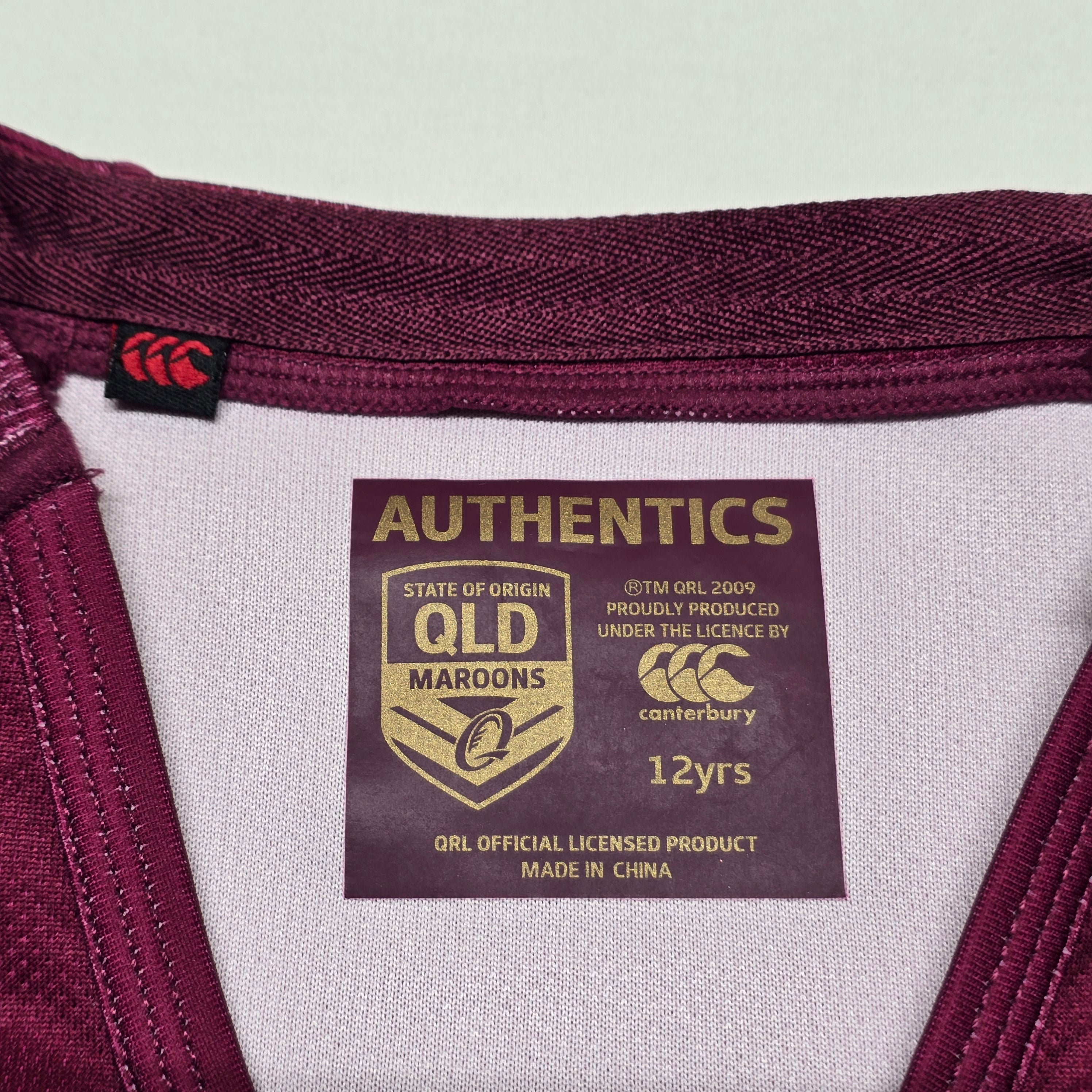Queensland Maroons 2015 Jersey - 12YRS