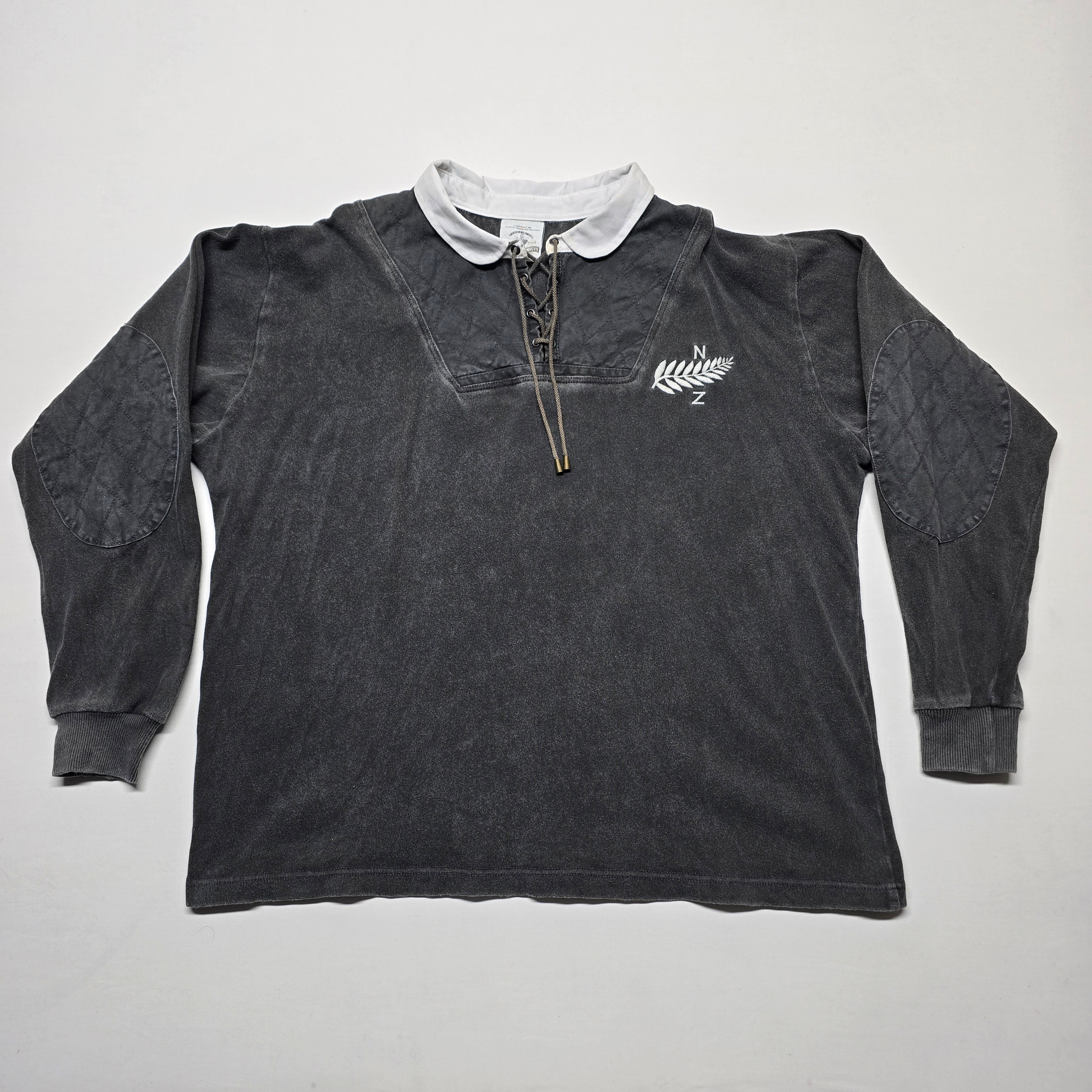 All Blacks Style Long-sleeve Rugby Jersey - Large