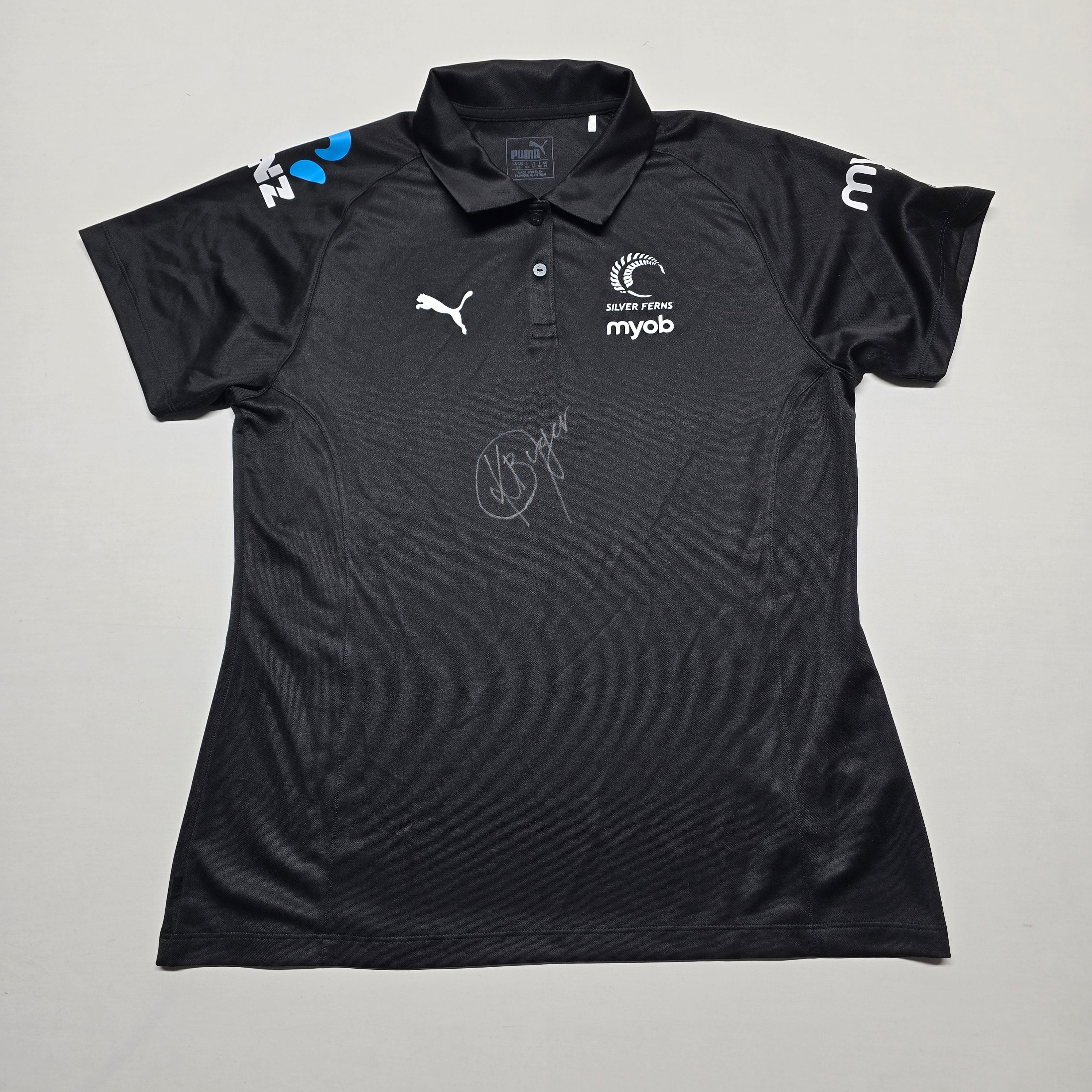 Silver Ferns Polo (Signed) - Large/14