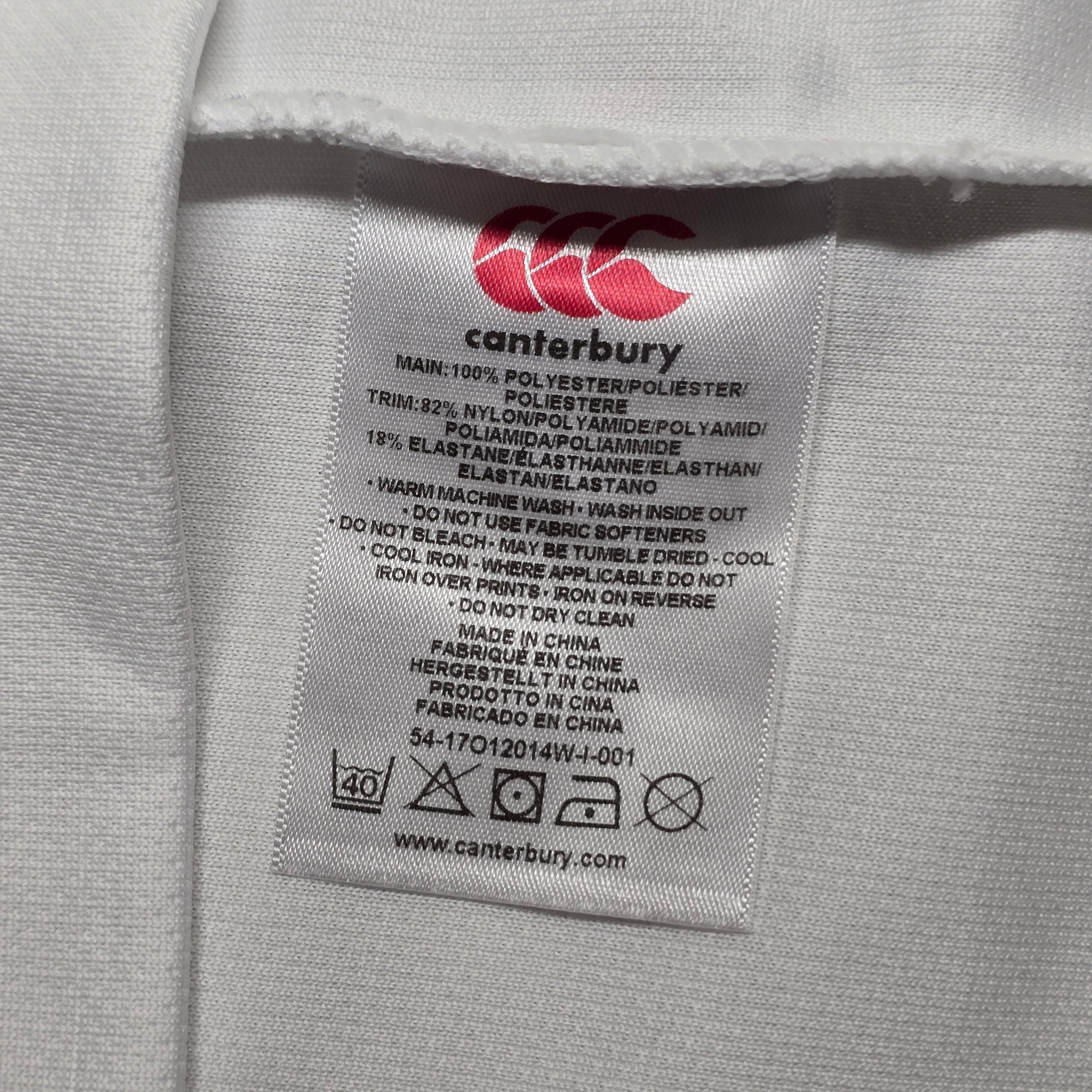 England Rugby 2014 Home Jersey - Large
