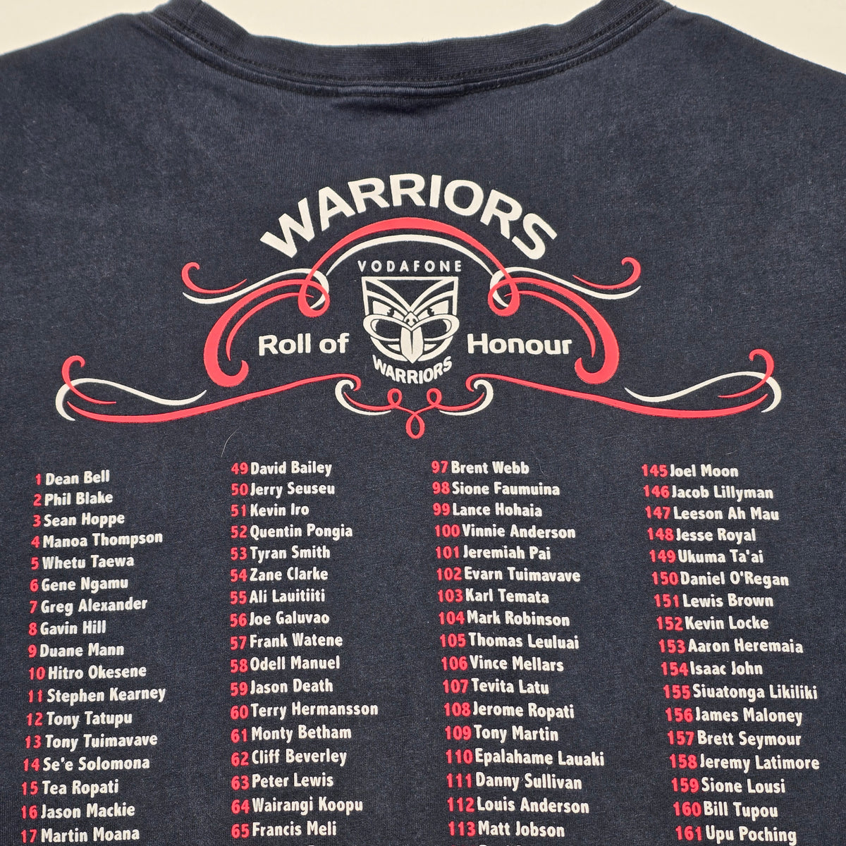 NZ Warriors 2015 20 Years T-shirt - Small