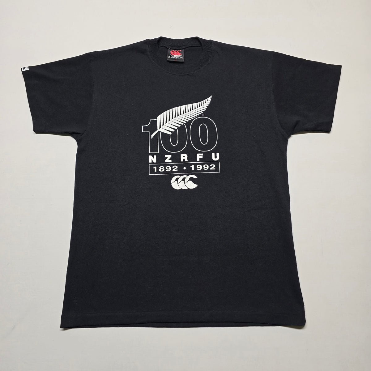 All Blacks / NZRFU 1992 100 Years T-shirt - Medium
