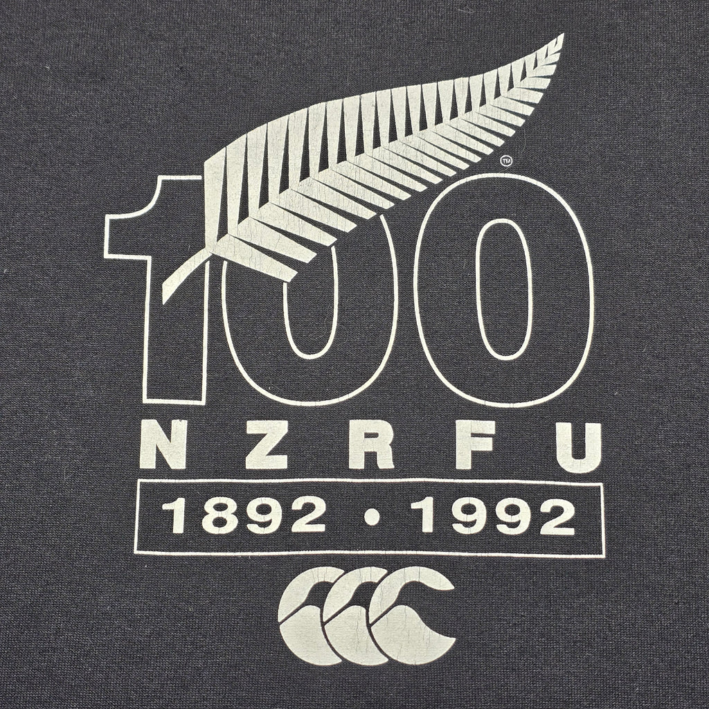 All Blacks / NZRFU 1992 100 Years T-shirt - Medium