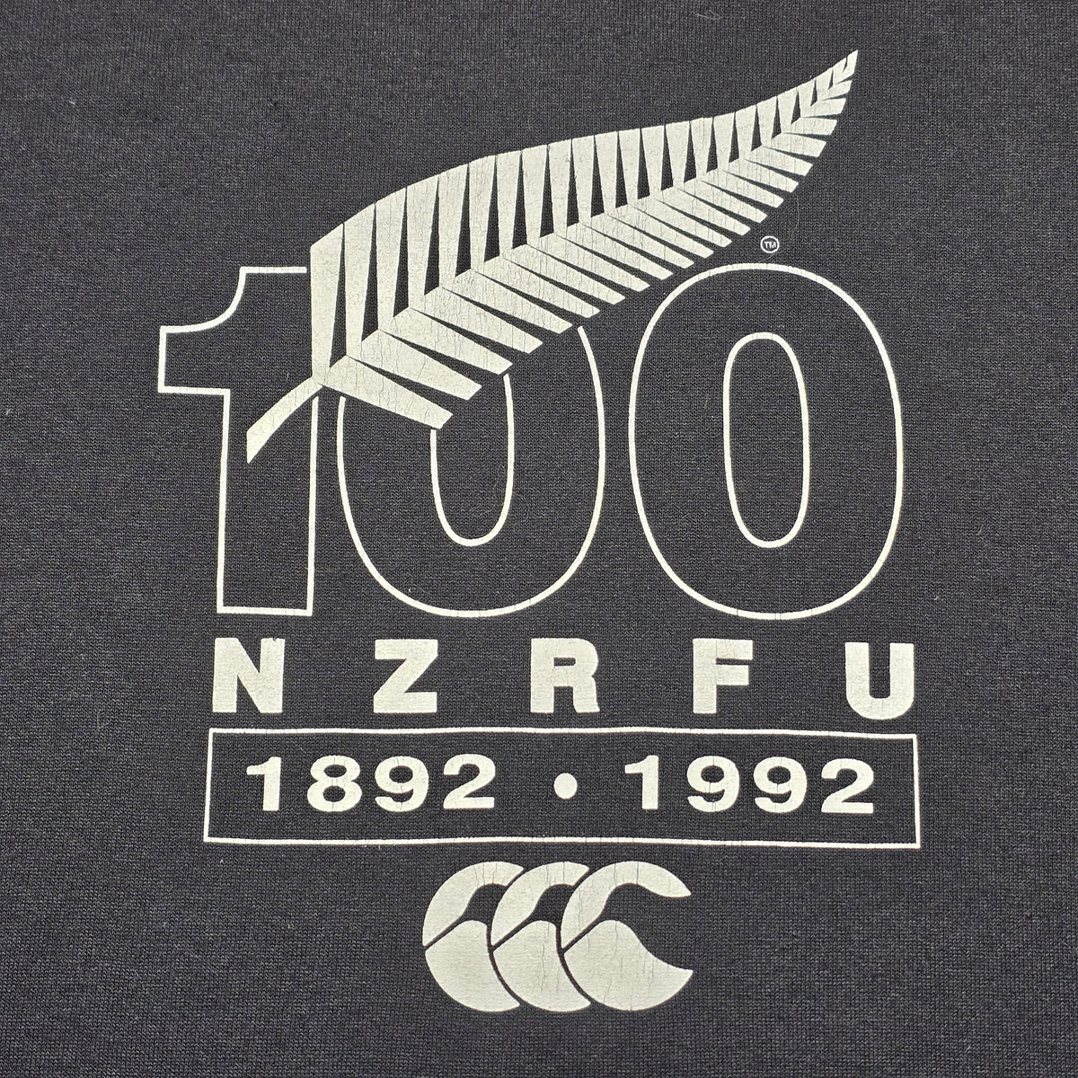 All Blacks / NZRFU 1992 100 Years T-shirt - Medium