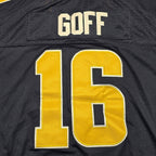 La Rams #16 Jared Goff Jersey - Large