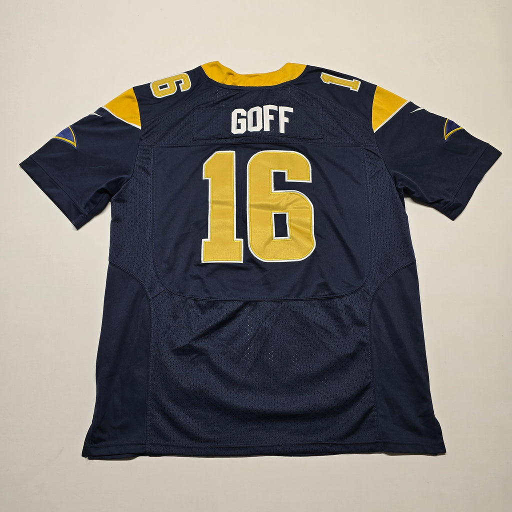 La Rams #16 Jared Goff Jersey - Large