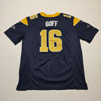 La Rams #16 Jared Goff Jersey - Large