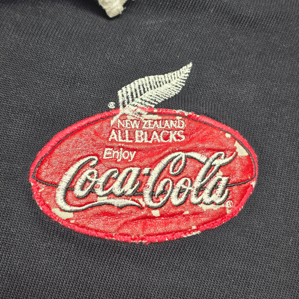 All Blacks + Coca Cola 1990's Rugby Jersey - Large